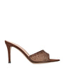Gianvito Rossi Brown Embellished Rania Heeled Mules 85