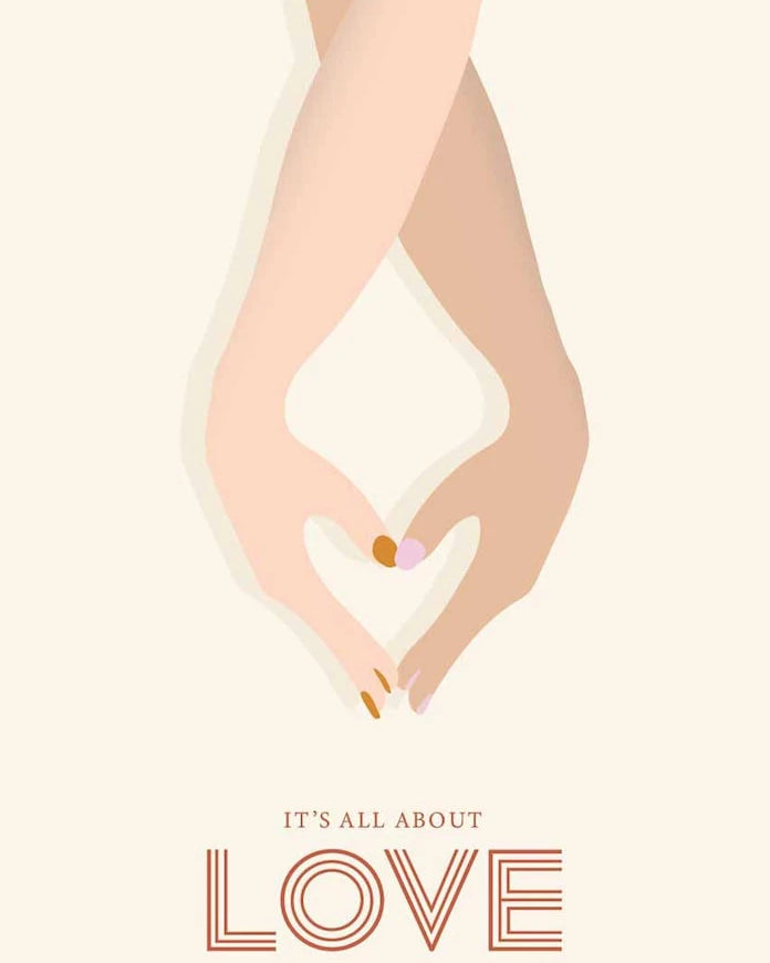 Vissevasse Постер Its All About Love 30x40 cm