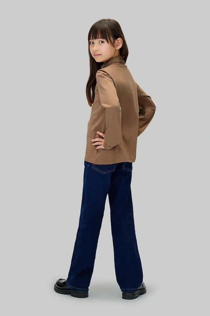Pamuklu uzun kollu çocuk bluzu Calvin Klein Jeans