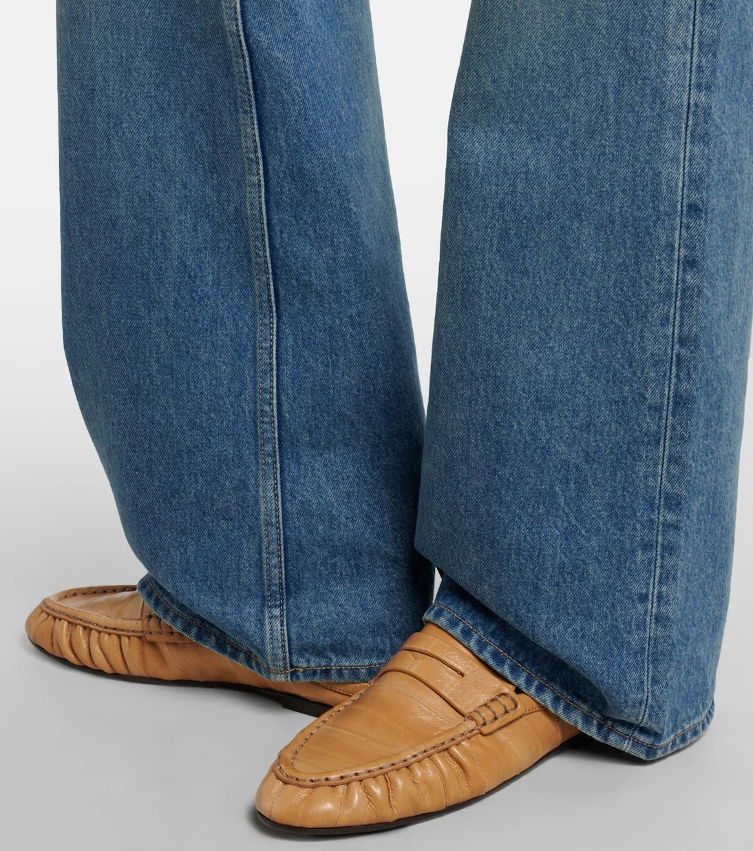 Saint Laurent - Le Loafer eel leather mules