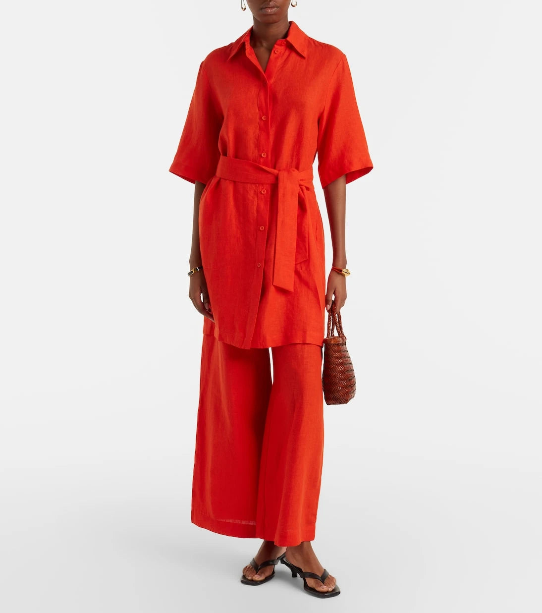 Eres - Select linen wide-leg pants