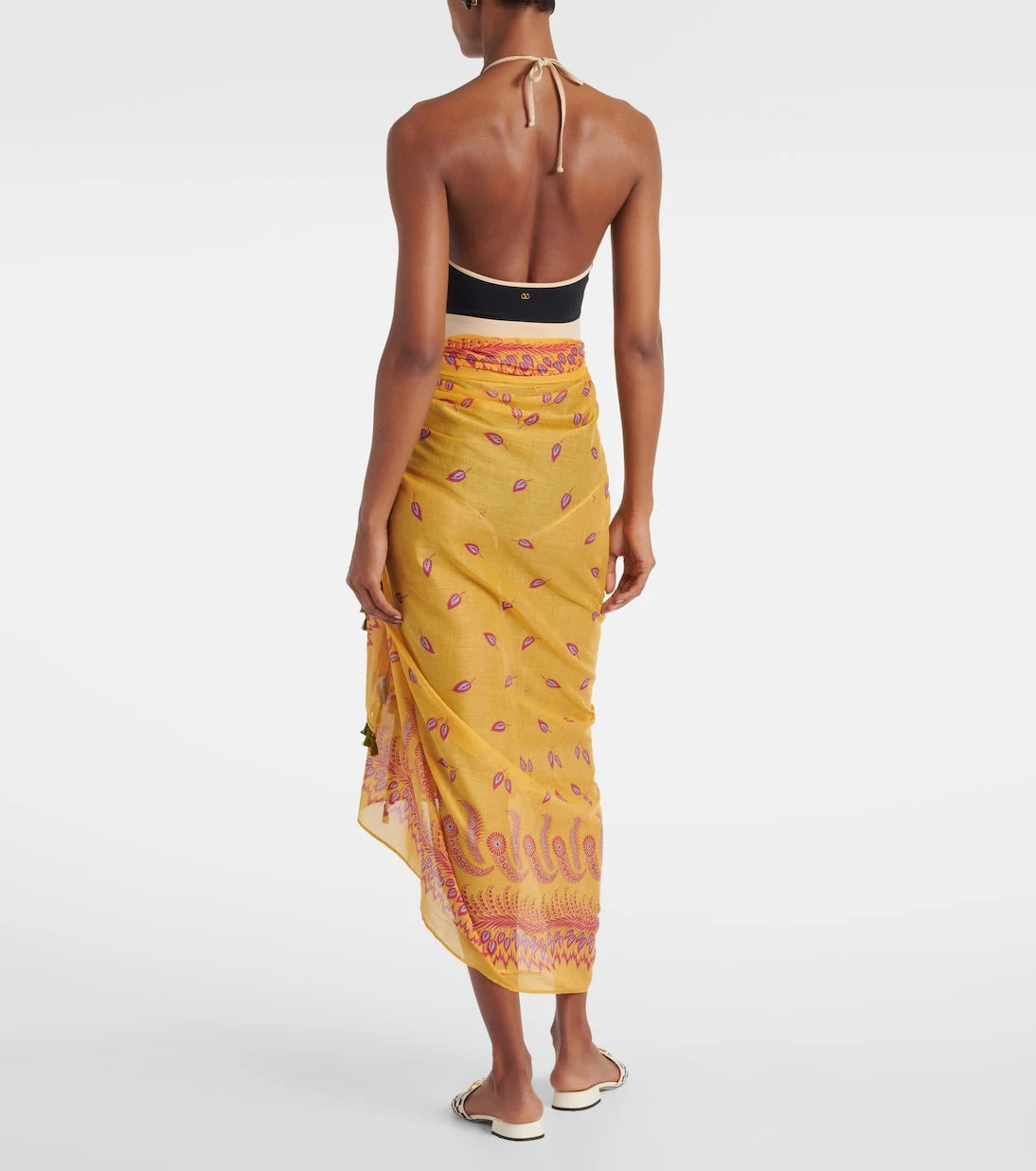 Valentino - Printed cotton beach cover-up