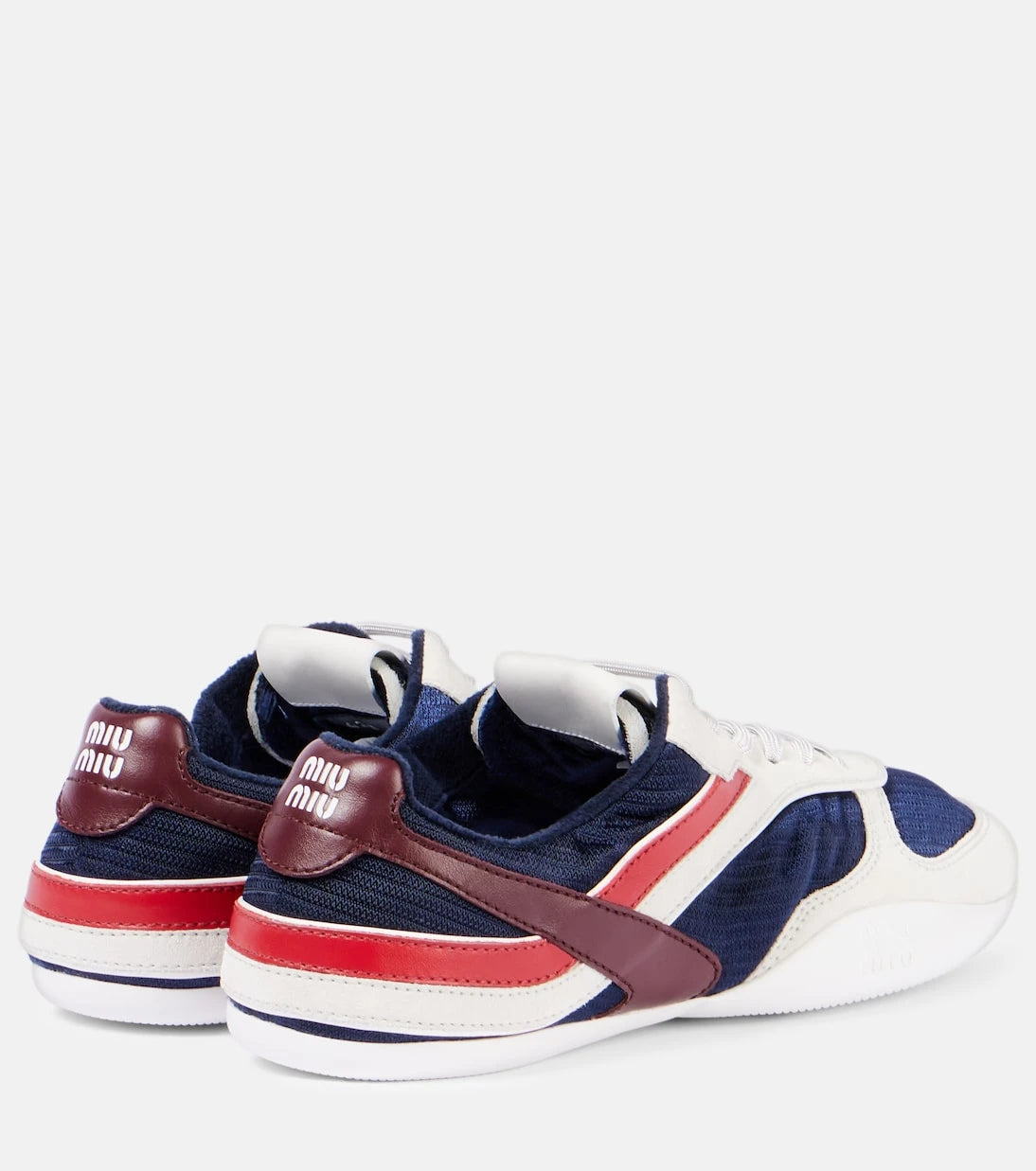 Miu Miu - Gymnasium leather-trimmed sneakers