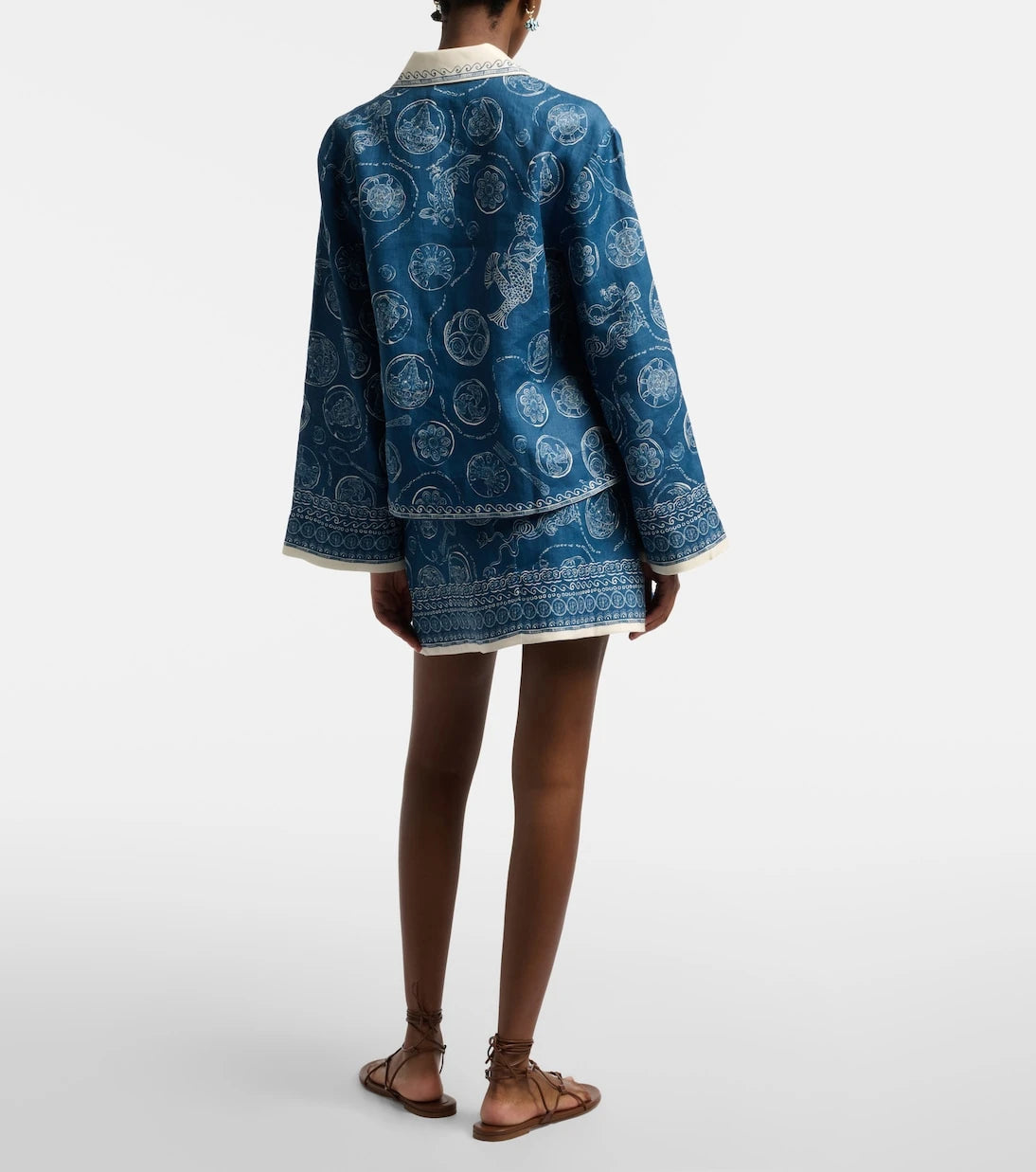 Alémais - Lucky printed linen miniskirt