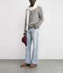 Polo Ralph Lauren Grey Wool-Cashmere Quarter-Zip Sweater