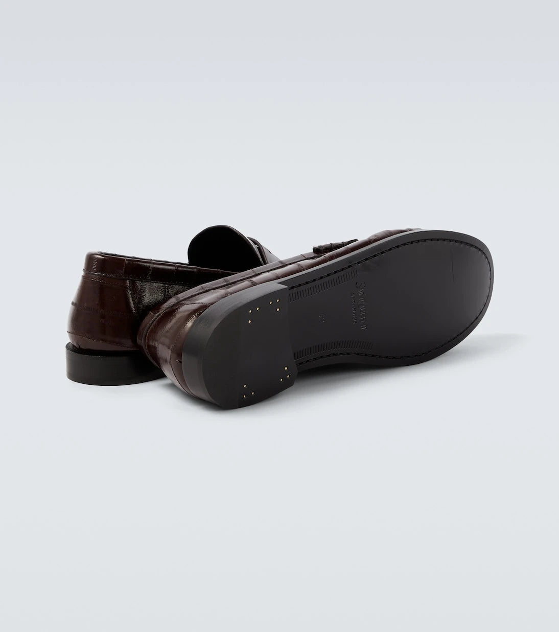 Saint Laurent - Le Loafer eel leather penny loafers