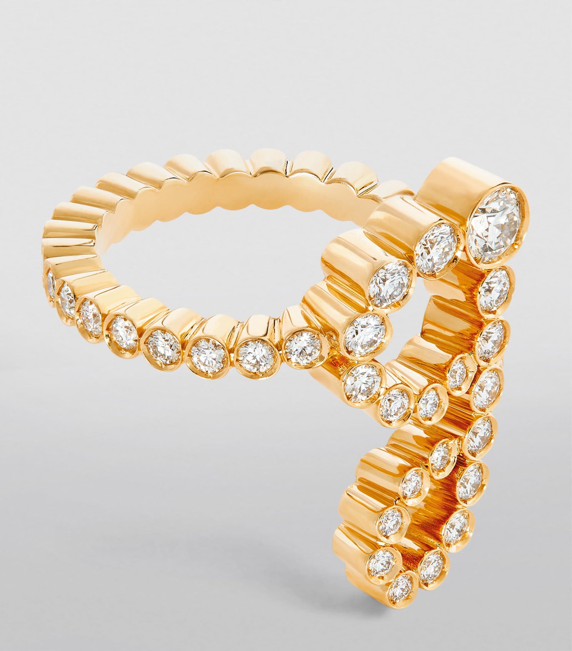 Sophie Bille Brahe Yellow Gold and Diamond Ensemble 'G' Ring