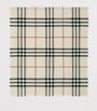 Beige Wool Wide Check Scarf