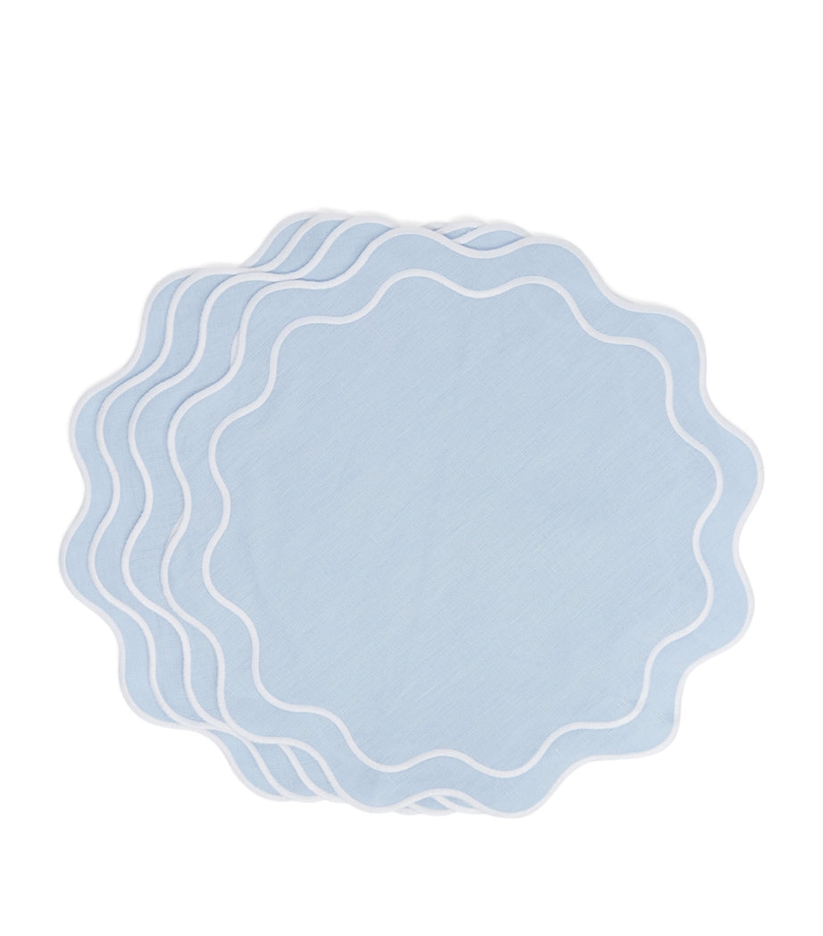 Set of 4 Bella Blue Placemats (36cm x 45cm)