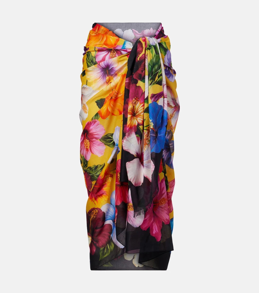 Dolce&Gabbana - Floral cotton beach cover-up