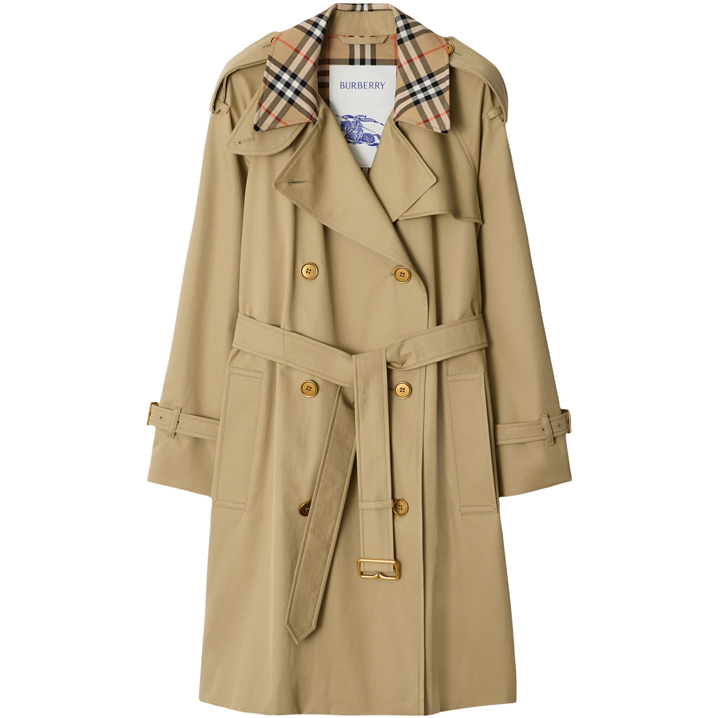 Burberry Beige Mid-Length Castleford Trench Coat