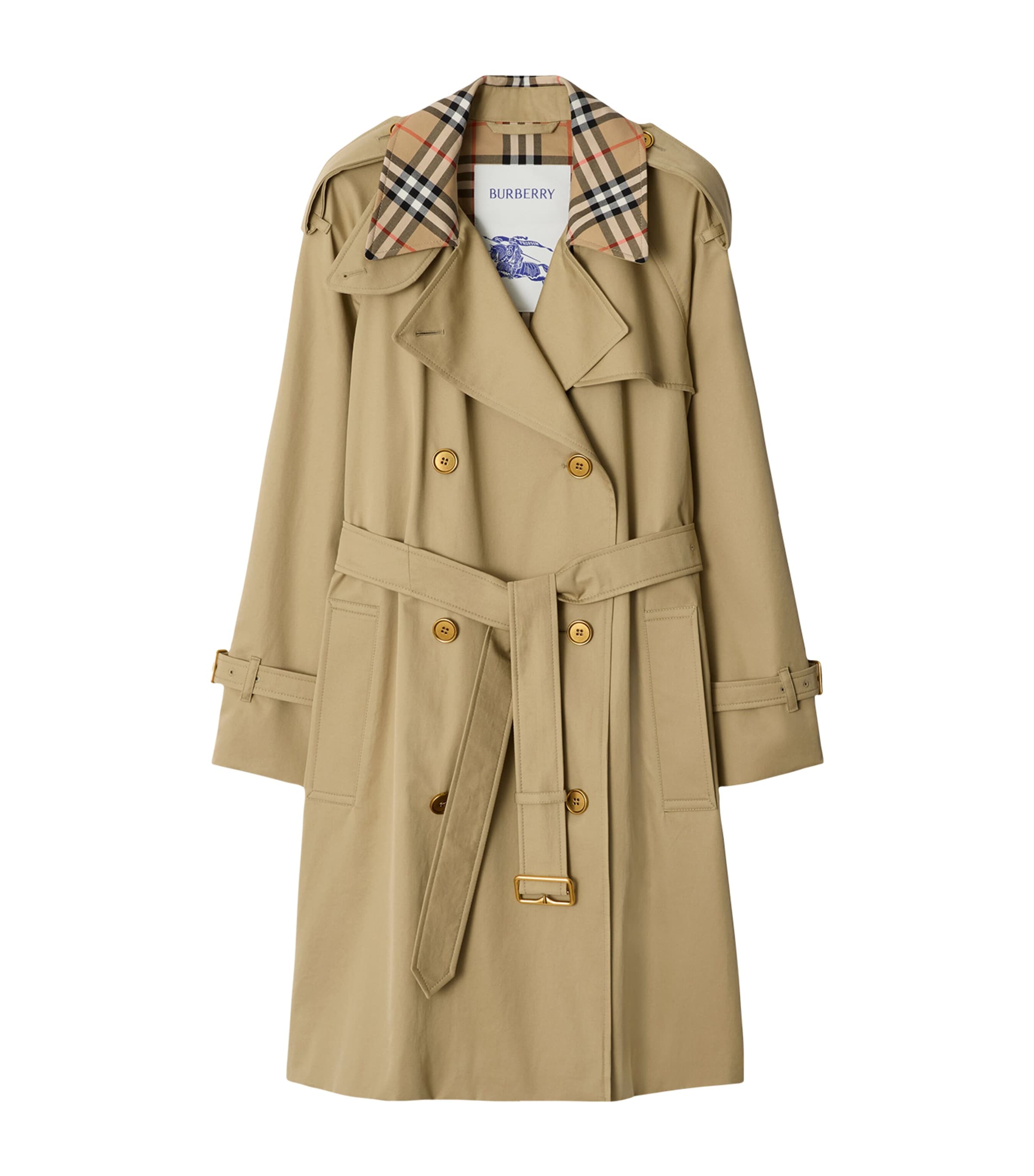 Burberry Beige Mid-Length Castleford Trench Coat