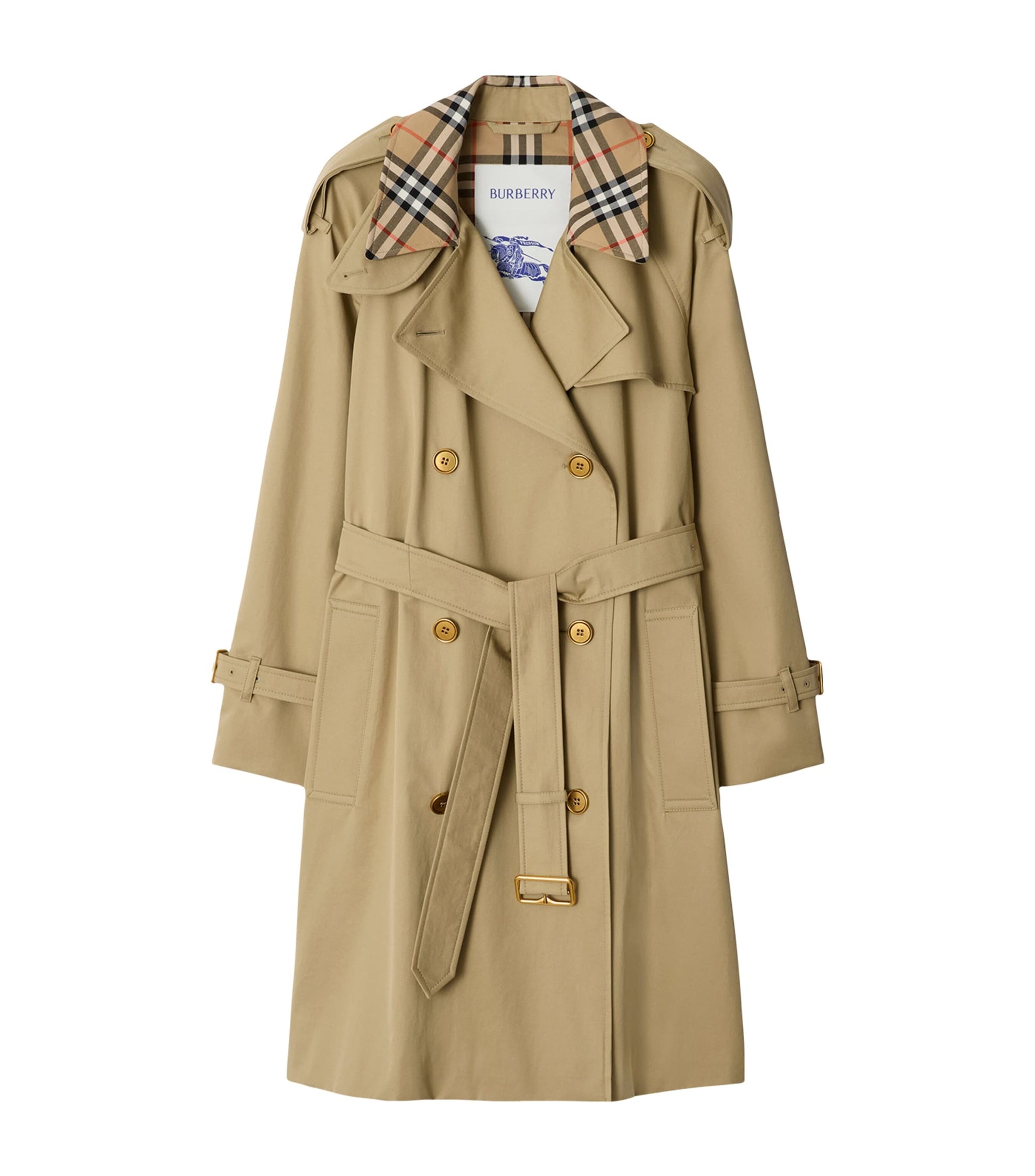 Burberry Beige Mid-Length Castleford Trench Coat