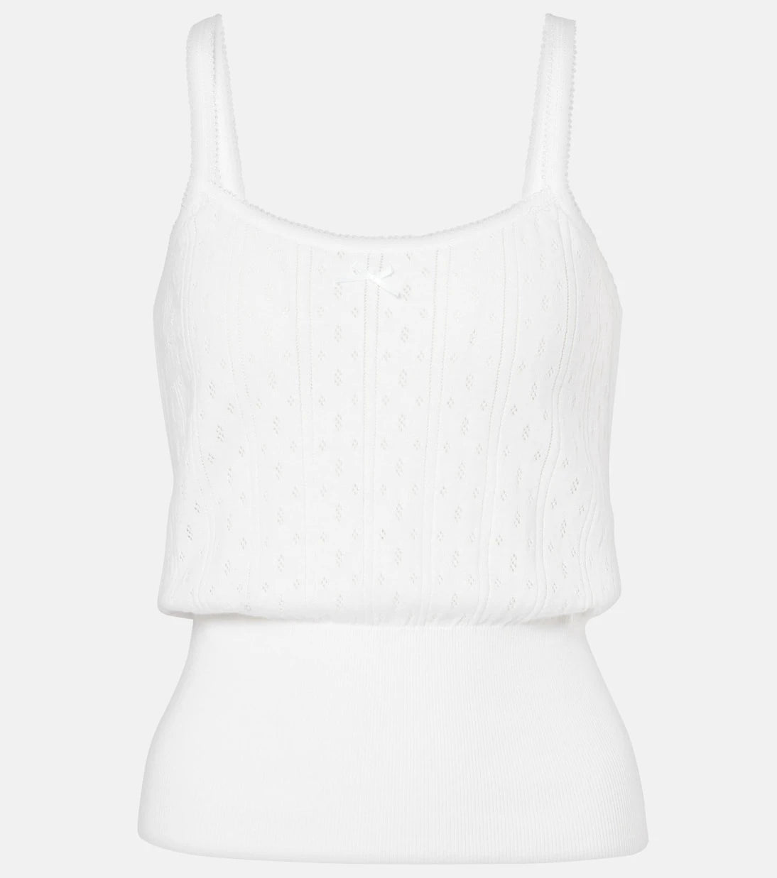 JW Anderson - Pointelle cotton and cashmere camisole