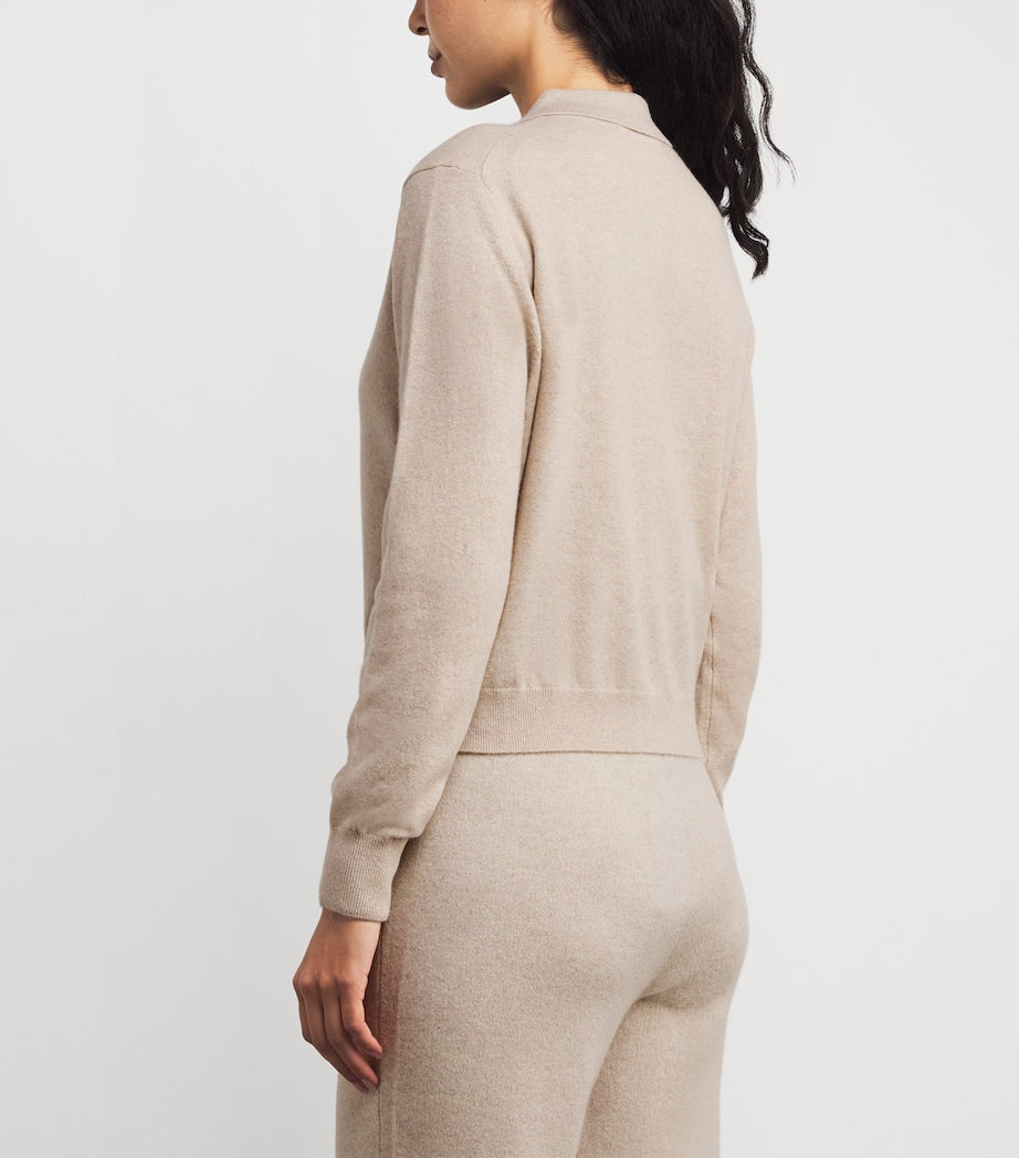 Cashmere Collared Wrexham Cardigan FEATHER