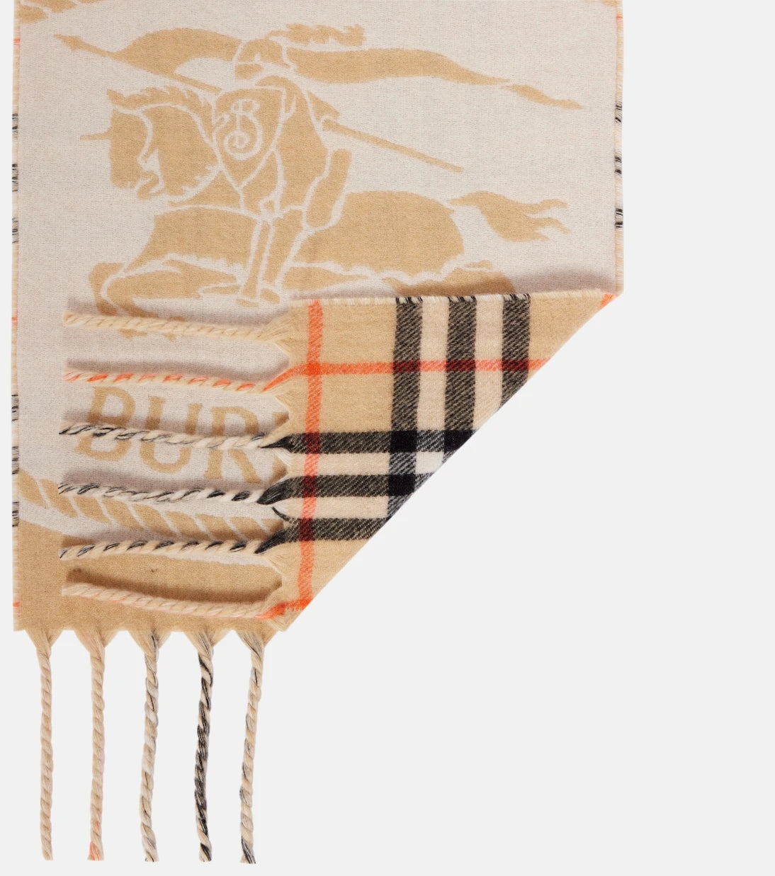 Burberry - Burberry Check reversible cashmere scarf