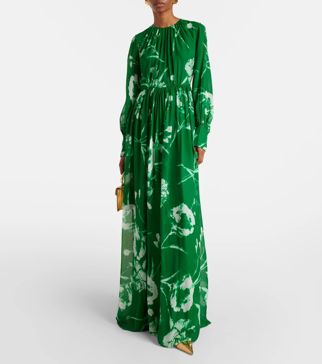 Erdem - Floral silk voile gown
