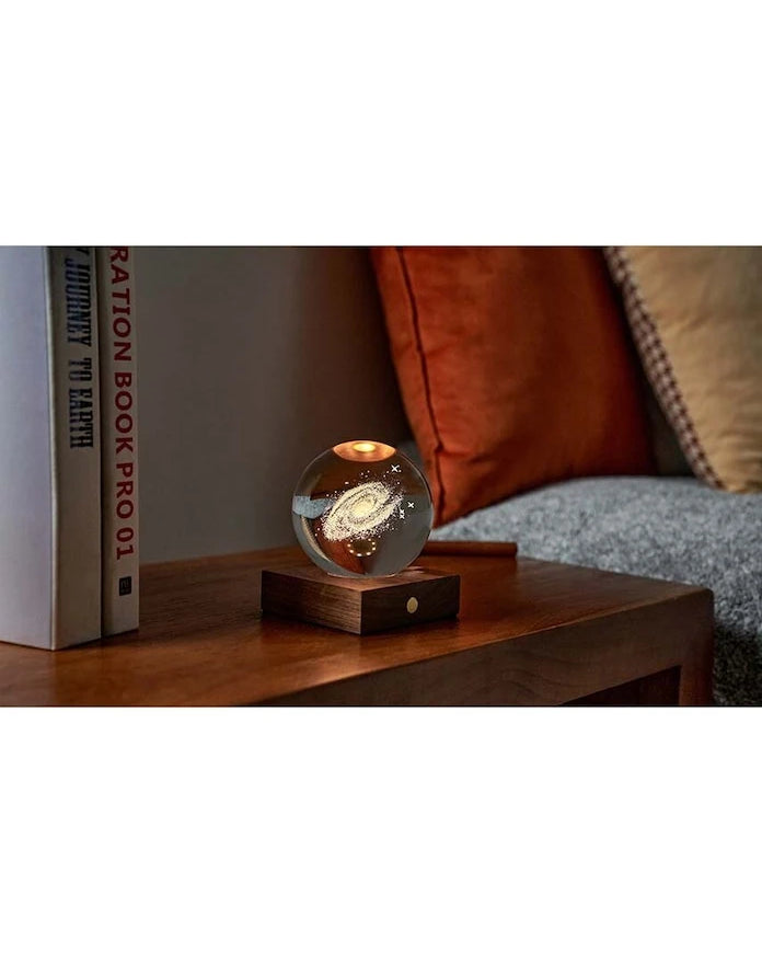 Led Lamba Gingko Design Amber Crystal Light Galaxy