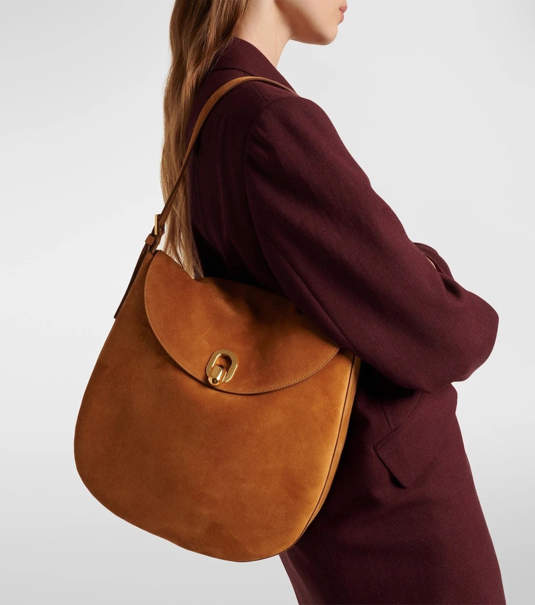 Savette - Tondo Large suede shoulder bag