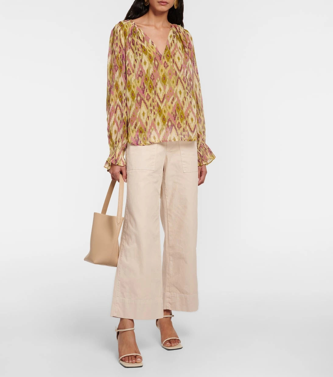 Velvet - Mya cropped cotton wide-leg pants