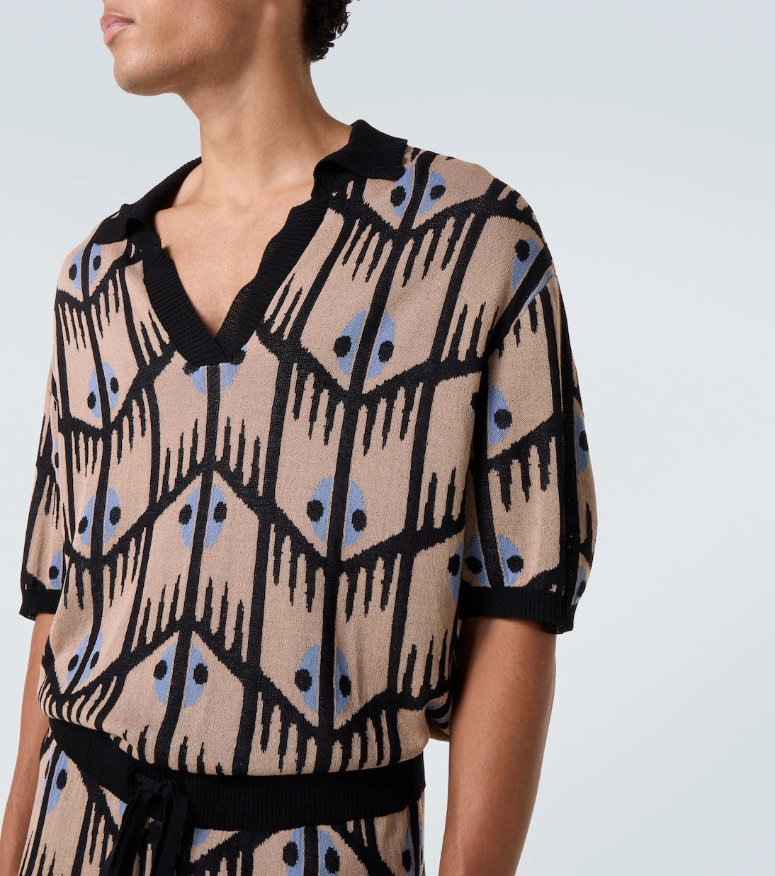 Commas - Jacquard polo shirt