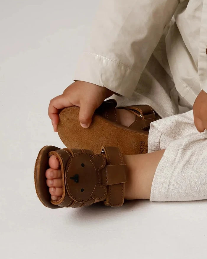 Donsje Diedan Bear Bebek Deri Sandalet