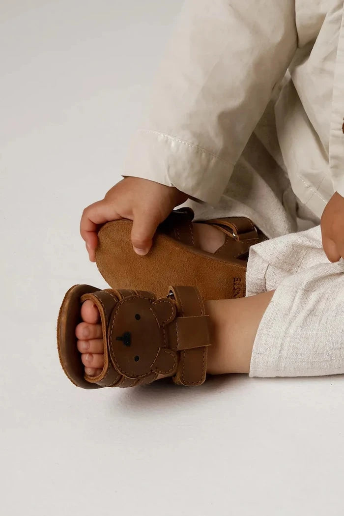 Donsje Diedan Bear Bebek Deri Sandalet