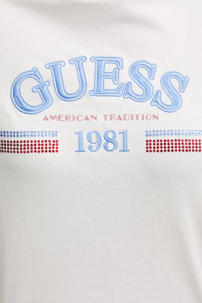 Памучна тениска Guess ALDA