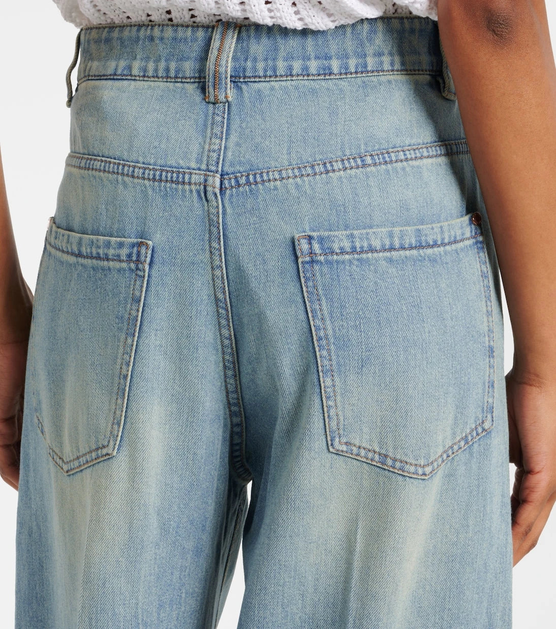 Brunello Cucinelli - Low Slung Monili wide-leg jeans