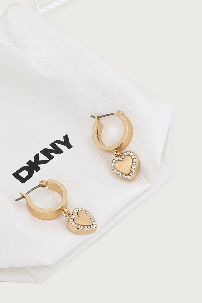 DKNY kadın metal zirkon küpeler