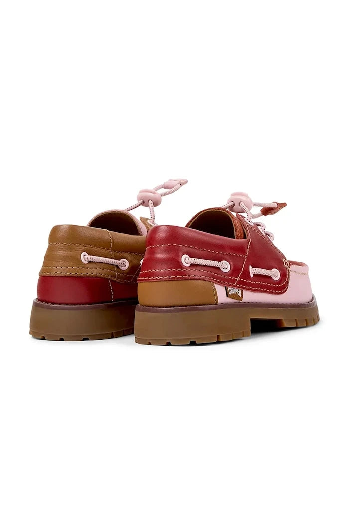 Camper Compas Kids TWS deri çocuk mokasenleri