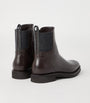 Brunello Cucinelli Brown Leather Chelsea Boots