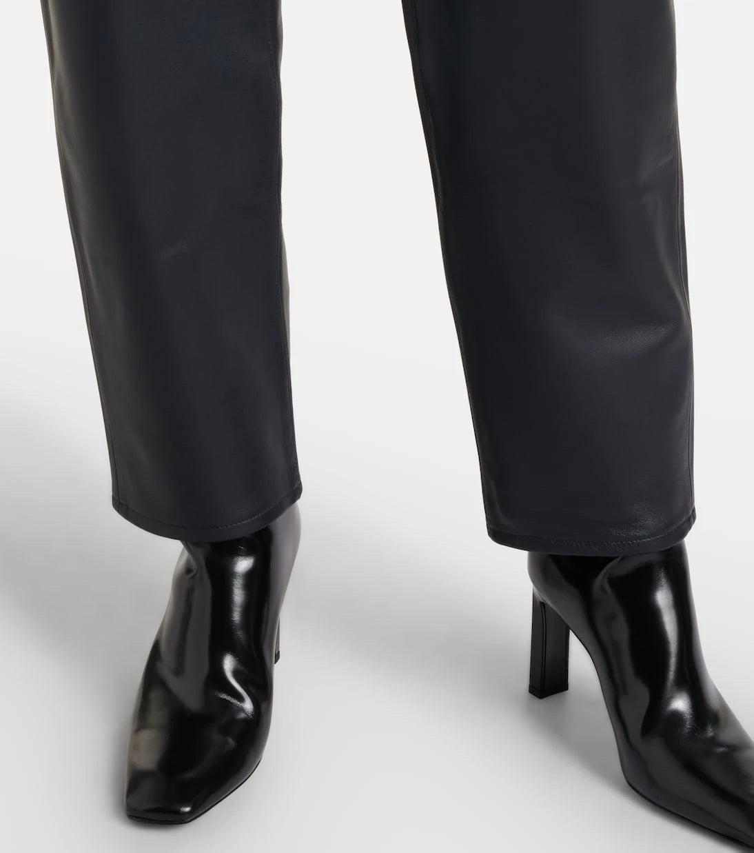 Frame - Neat leather straight pants