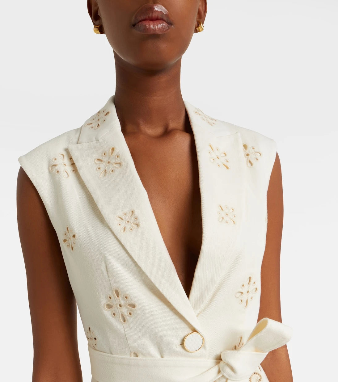 Veronica Beard - Townes eyelet cotton twill vest