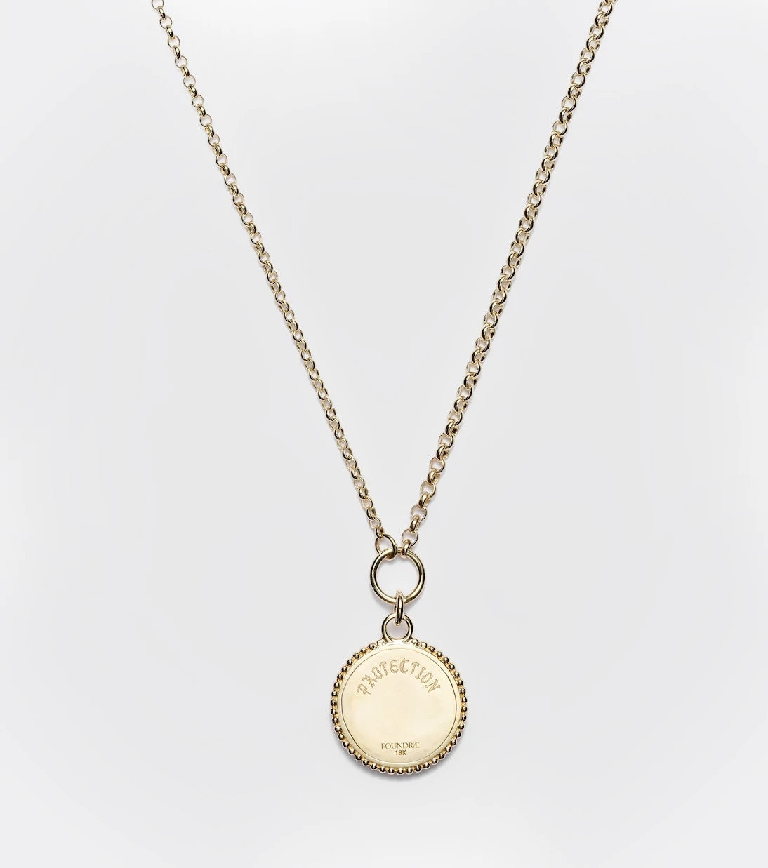 FoundRae - Protection 18kt gold chain necklace with diamonds