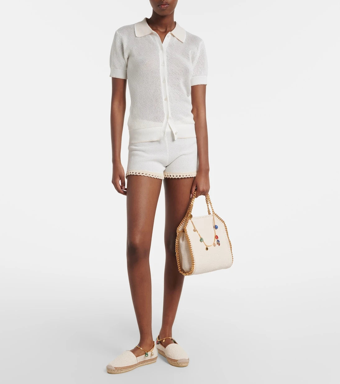 Stella McCartney - Falabella Mini embellished top-handle bag