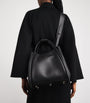 Black Small Leather Marine Top-Handle Bag