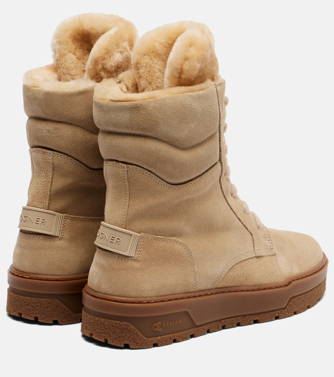 Bogner - Calgary shearling-lined suede lace-up boots