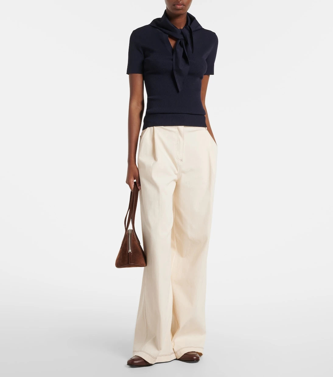 Max Mara - Embellished leather penny loafers