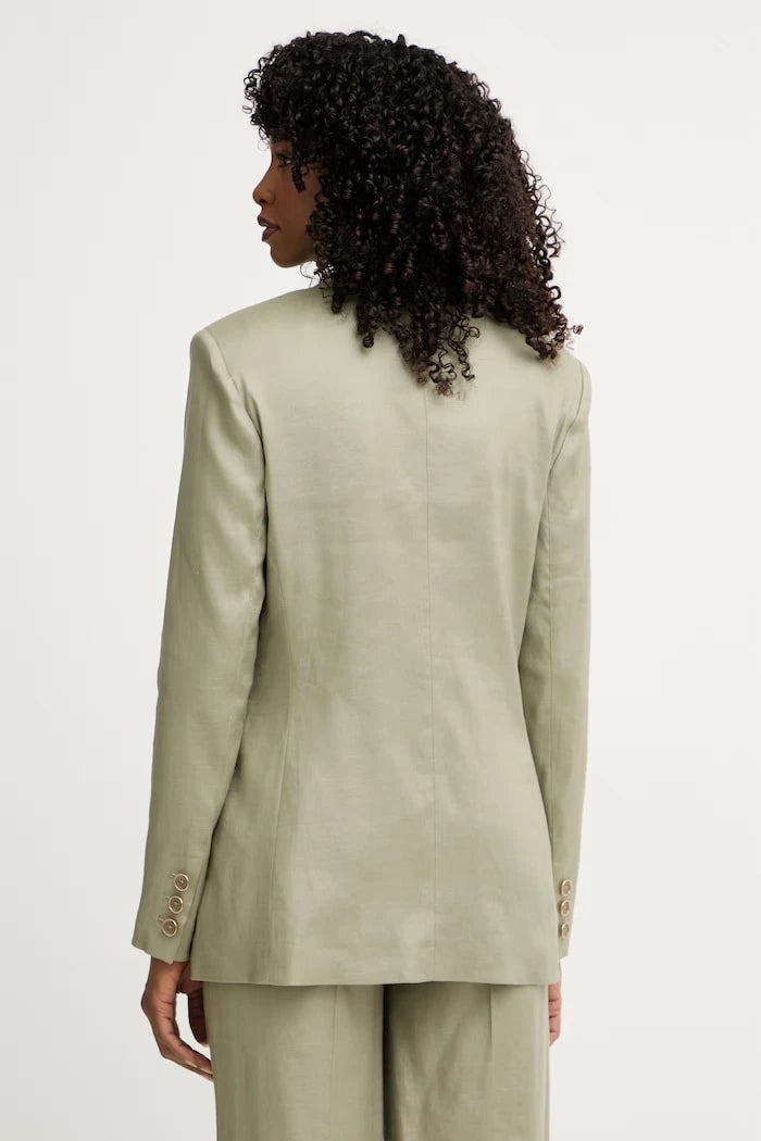 Guess kadın tek düğmeli keten karışımlı blazer CARLA