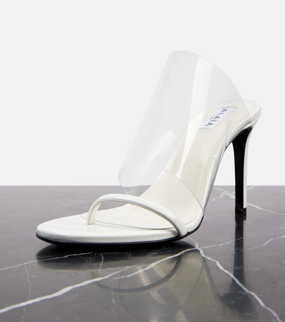 Alaïa - Plexi 90 leather & PU sandals