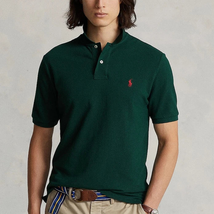 Памучна тениска с яка Polo Ralph Lauren