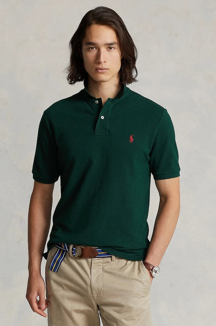 Памучна тениска с яка Polo Ralph Lauren