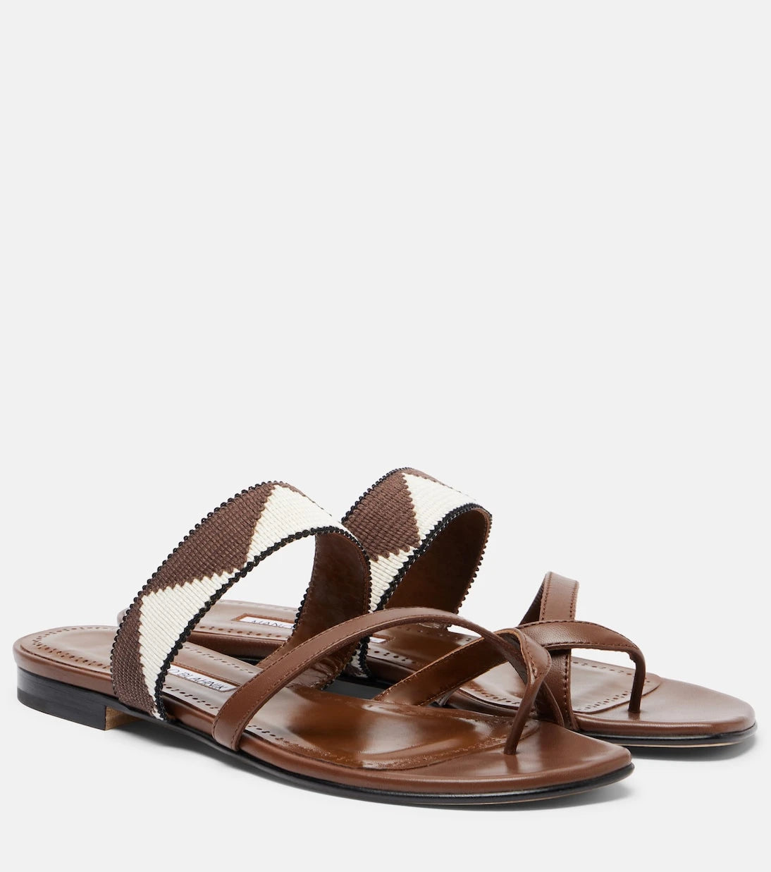 Manolo Blahnik - Susastra leather sandals