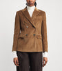 Weekend Max Mara Beige Cotton Corduroy Double-Breasted Blazer