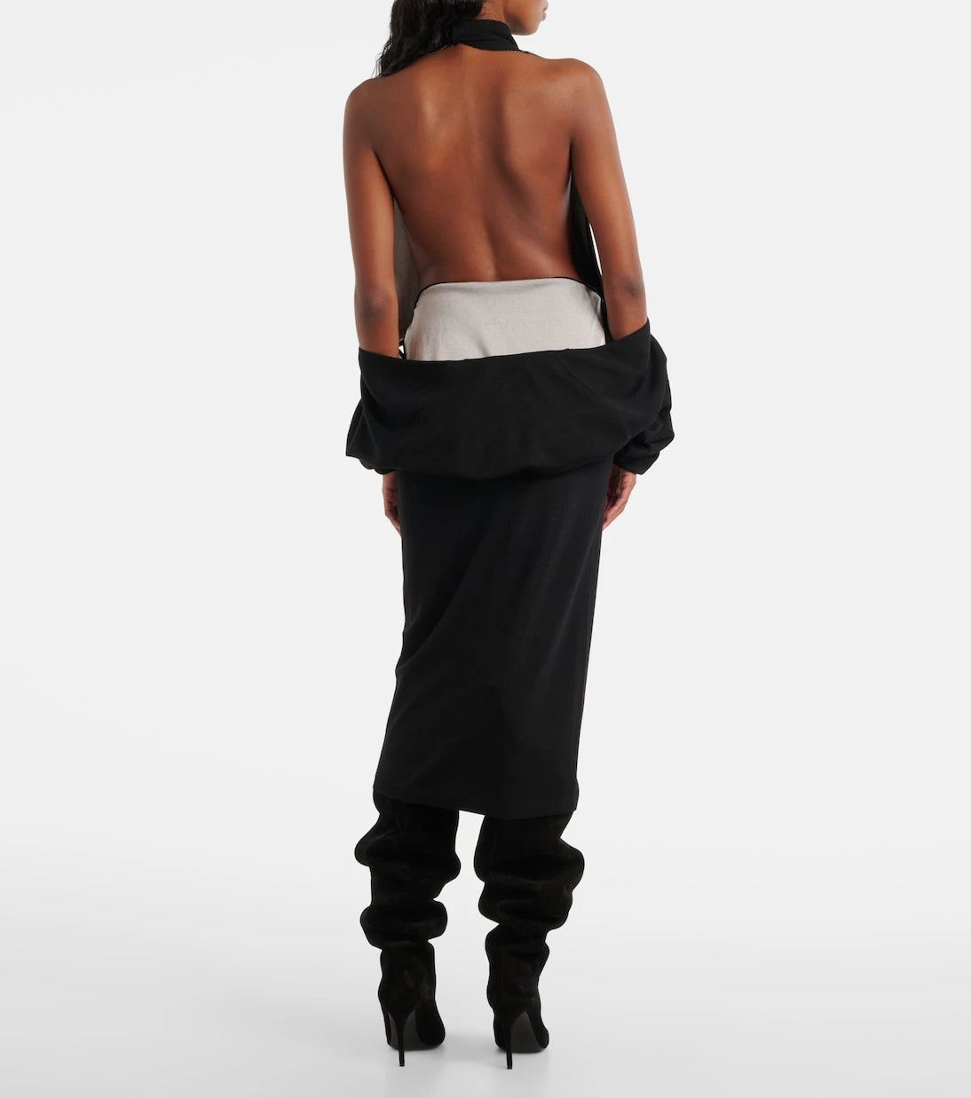 Alaïa - Pencere Detaylı midi elbise