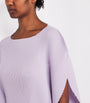 Purple Orbicular Pleats Top