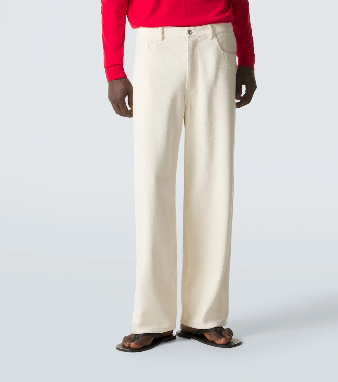 Auralee - Silk denim wide-leg pants
