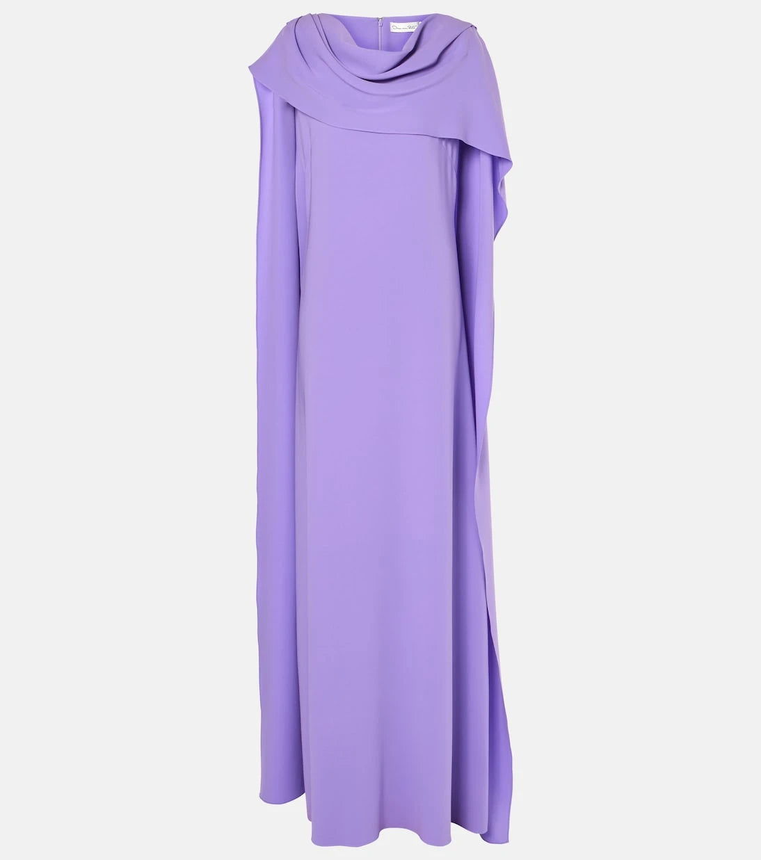 Oscar de la Renta - Caped silk-blend georgette gown