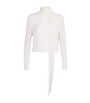 Ivory Silk Wisp Tie Blouse